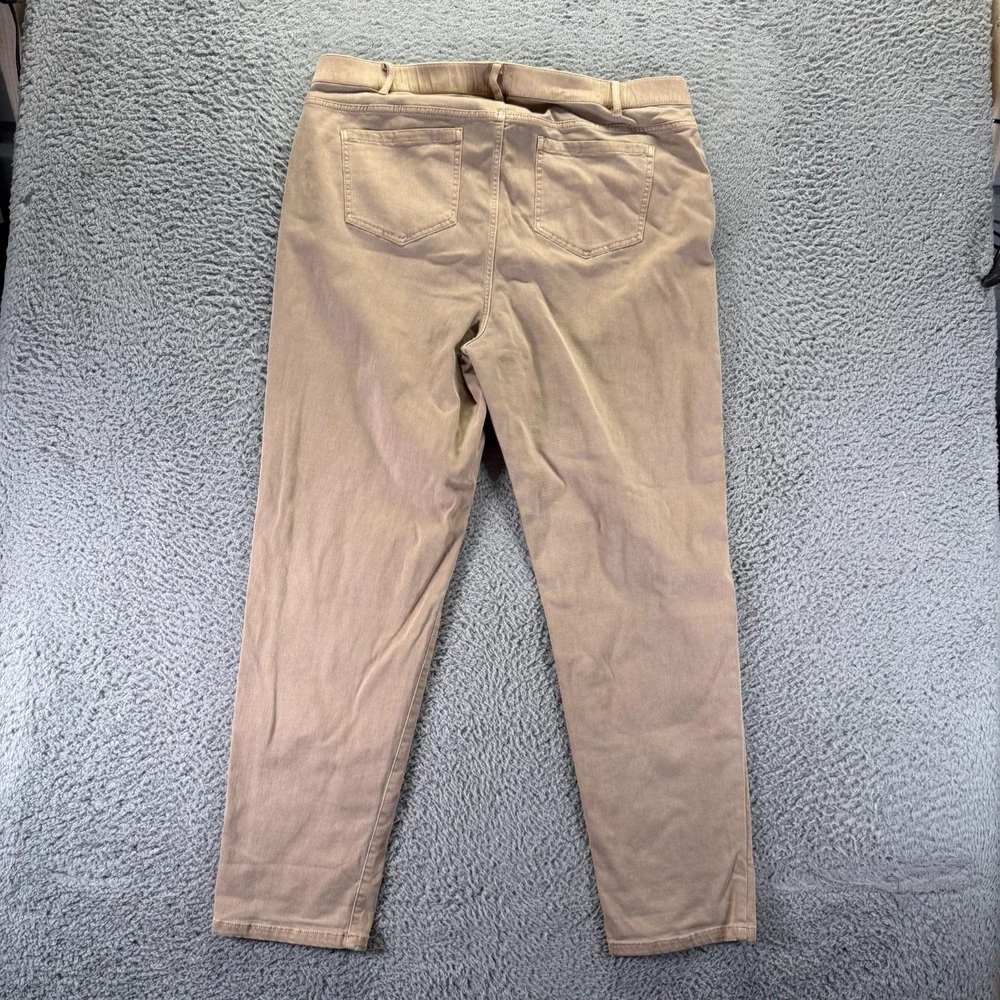 J. Jill Jeans Womens 22 Beige Cotton Denim Boyfriend Straight Leg Ankle Stretch